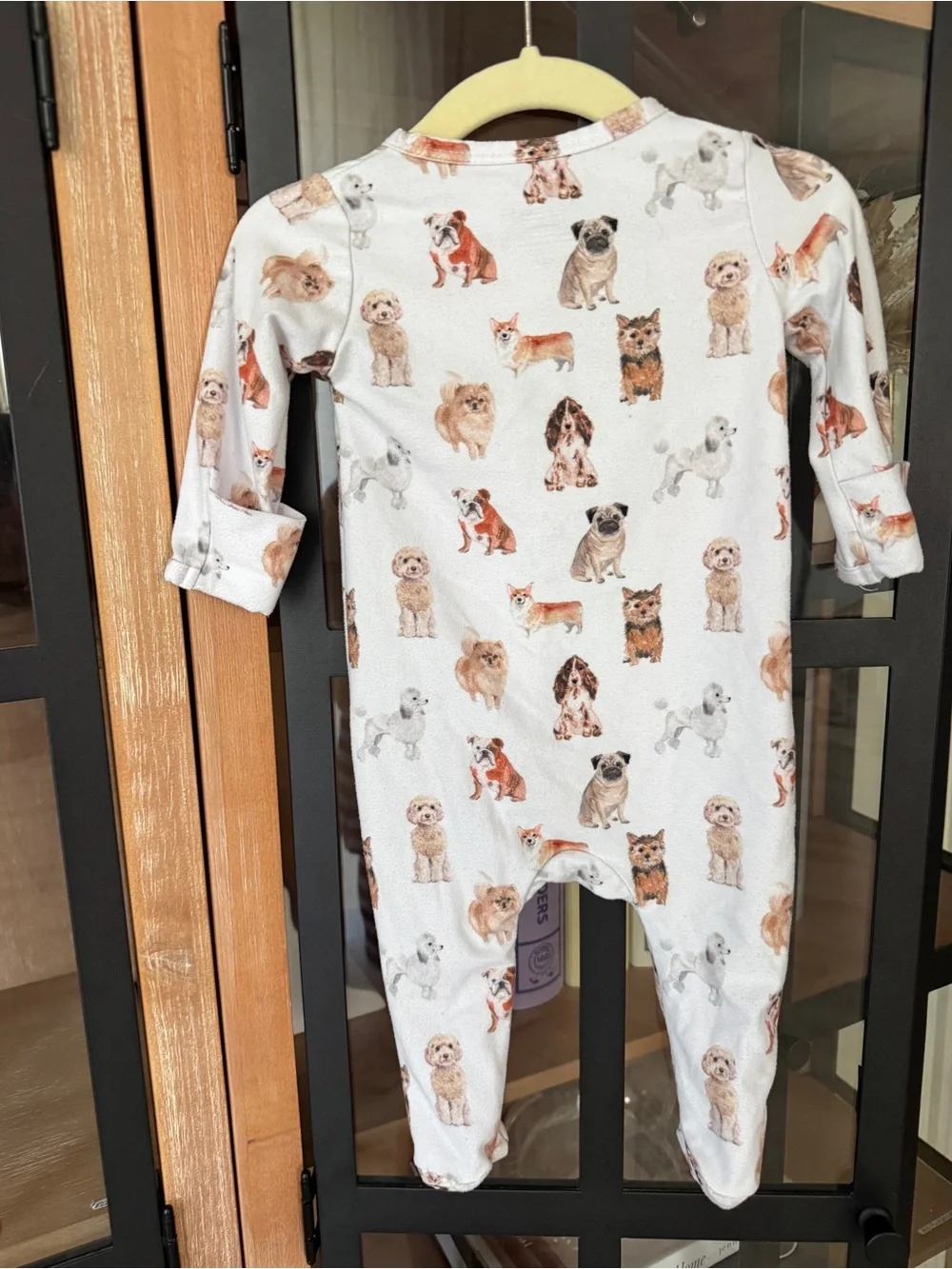 Caden Lane puppy footies dogs best friends puppies zippy baby newborn neutral
